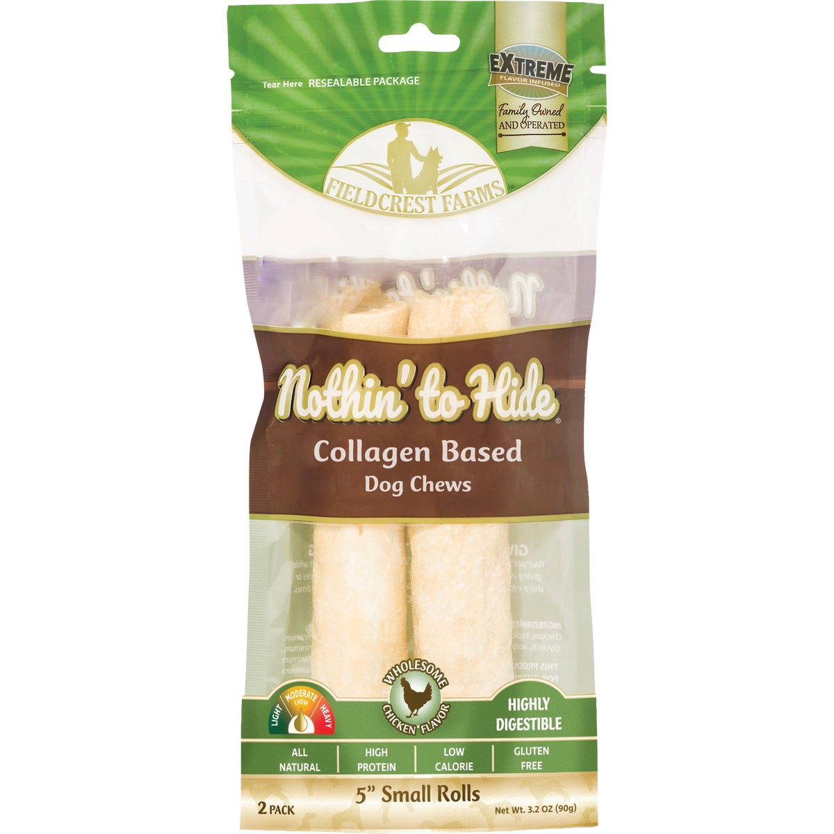 Nothin' to Hide 5 In. Chicken Roll Treat (2-Pack)