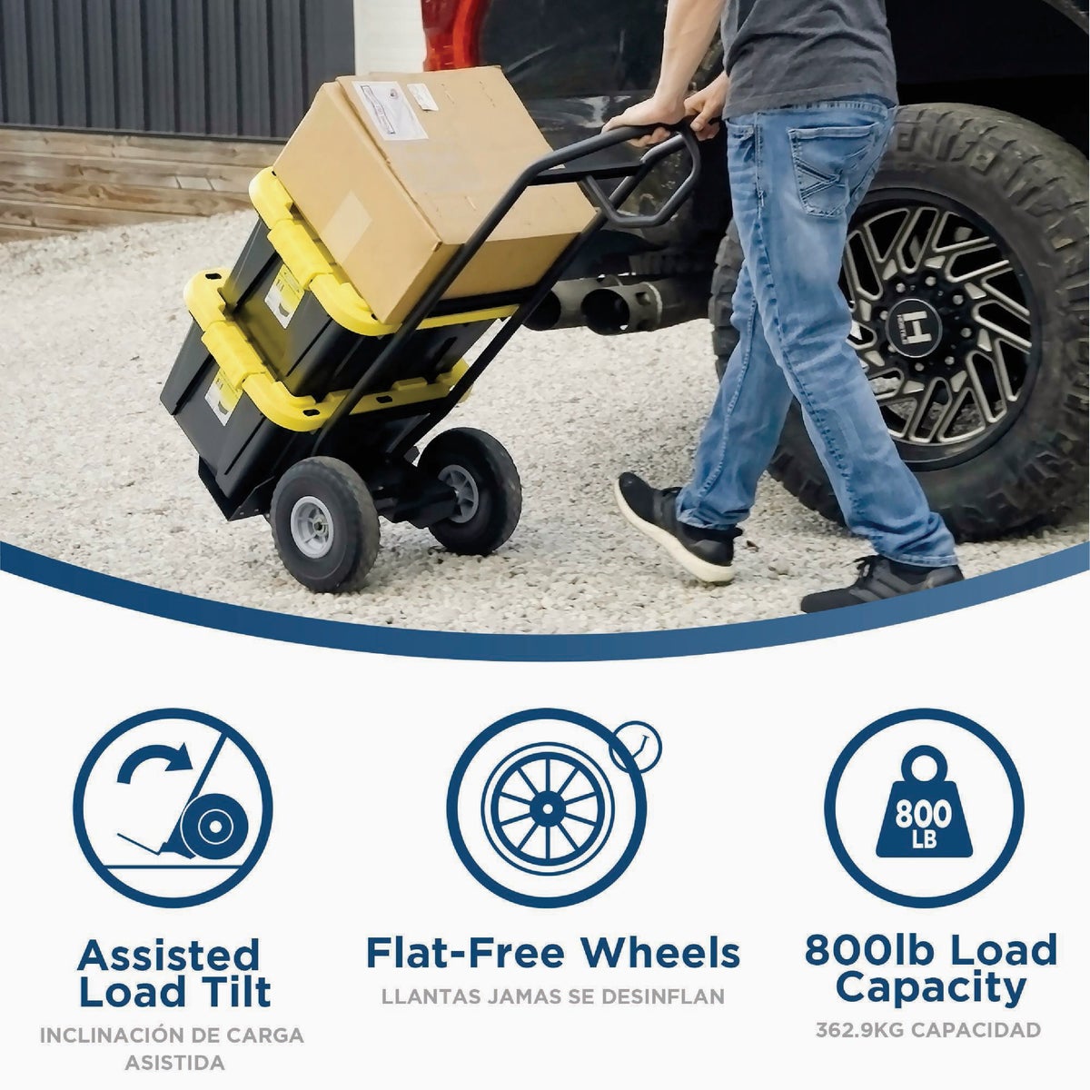 COSCO Load Assist 800 Lb. P-Handle Hand Truck Image 6