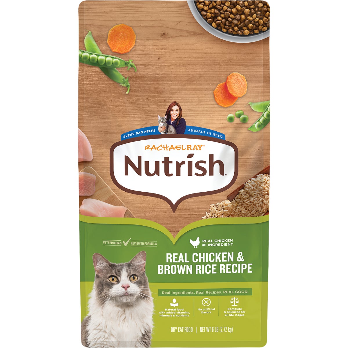 Rachael Ray Nutrish 6 Lb. Chicken & Brown Rice Recipe Natural Premium Dry Cat Food