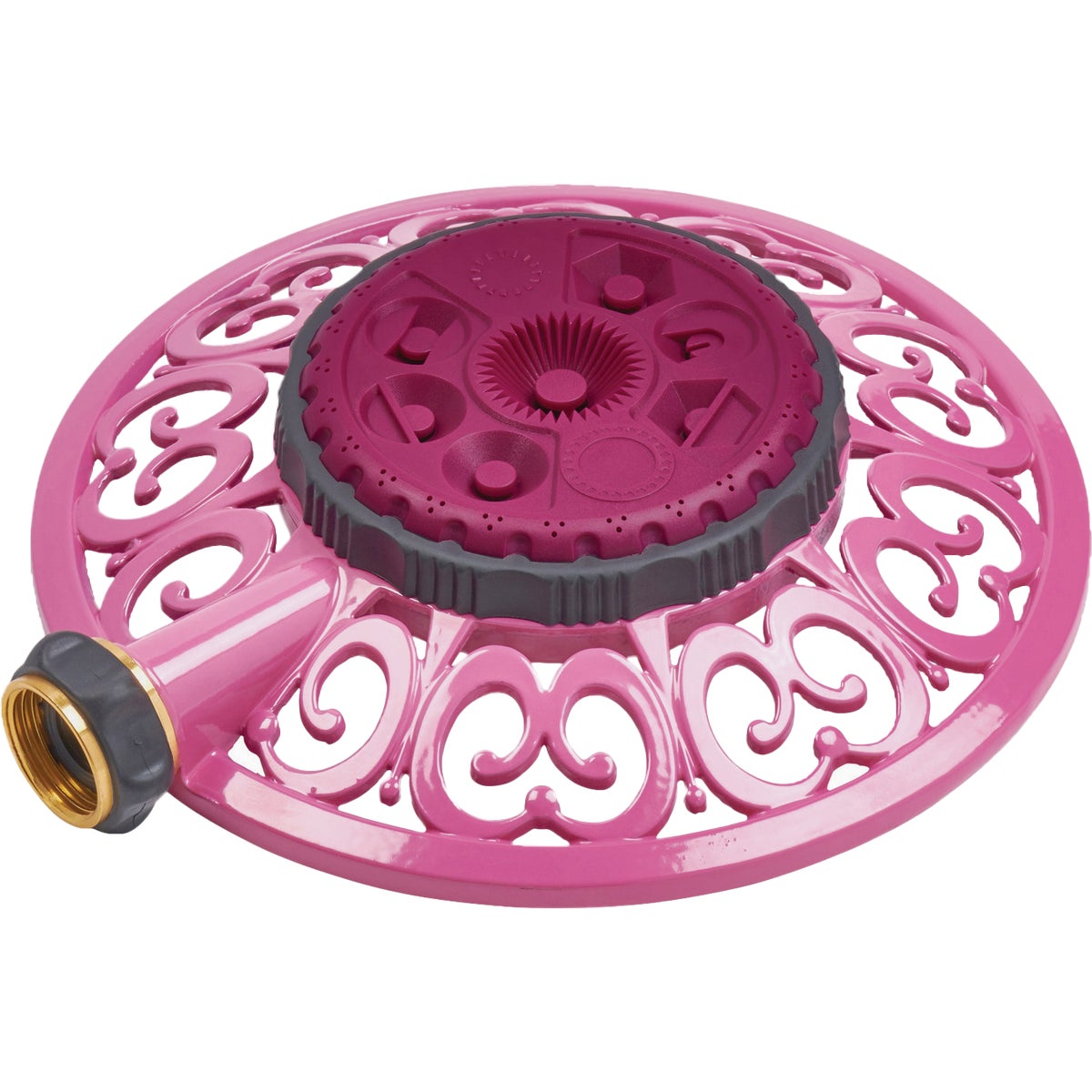 Sprout 8-Pattern Raspberry Red Metal Sprinkler