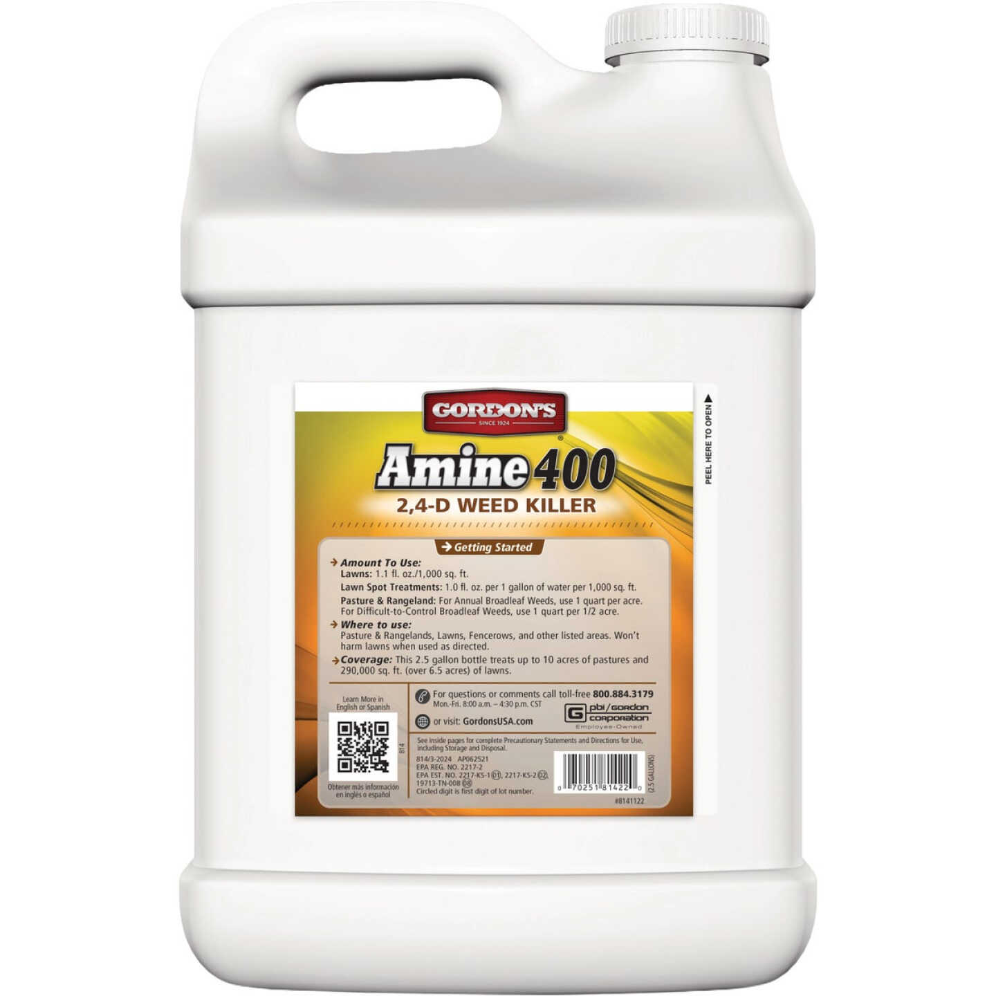 Gordon's Amine 400 2.5 Gal. Concentrate 2,4-D Weed Killer Image 3
