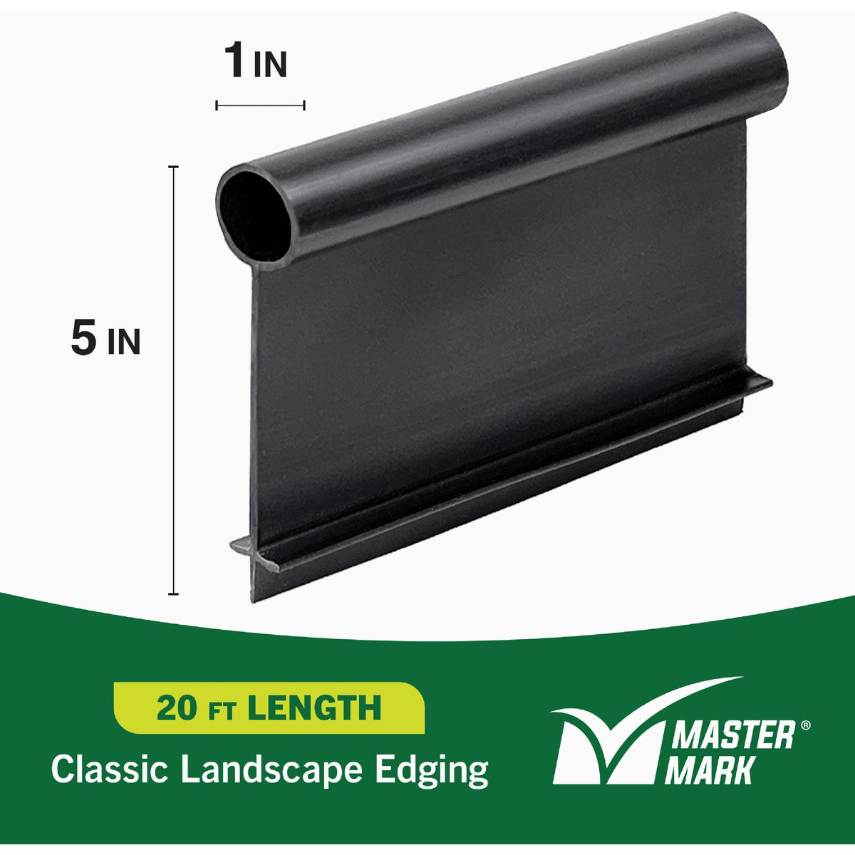 Master Mark Pro 5 In. x 20 Ft. Black Plastic Edging Kit with YardPack Image 5