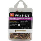 Do it #6 x 1-5/8 In. Coarse Thread Yellow Zinc Drywall Screw (6 Oz.-Count) Image 1