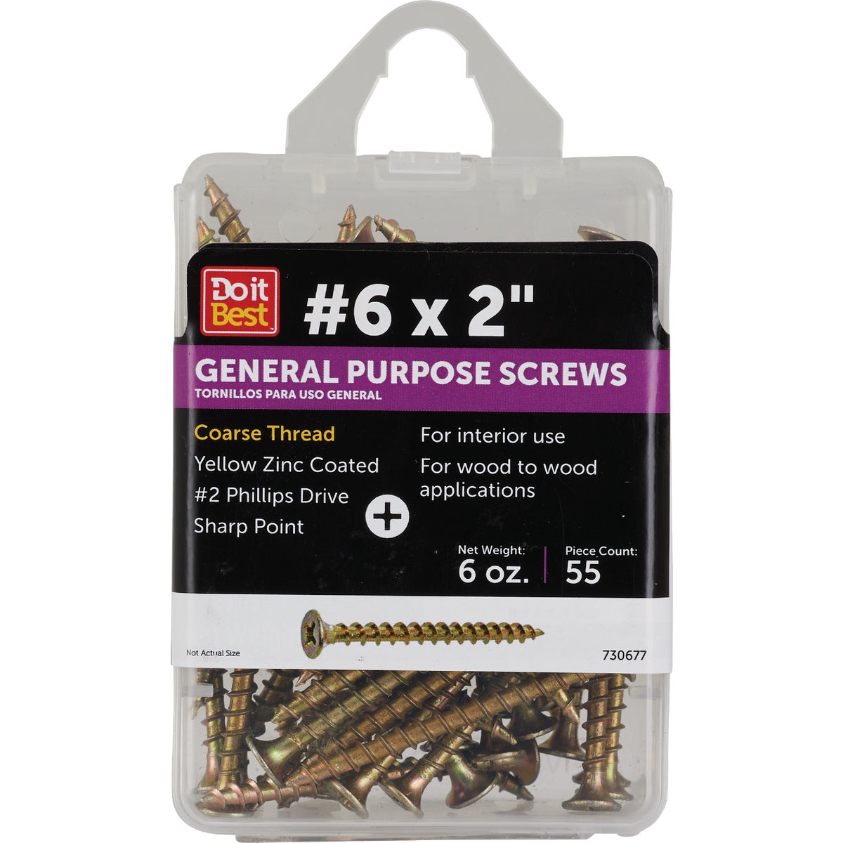 Do it #6 x 2 In. Coarse Thread Yellow Zinc Drywall Screw (6 Oz.-Count)