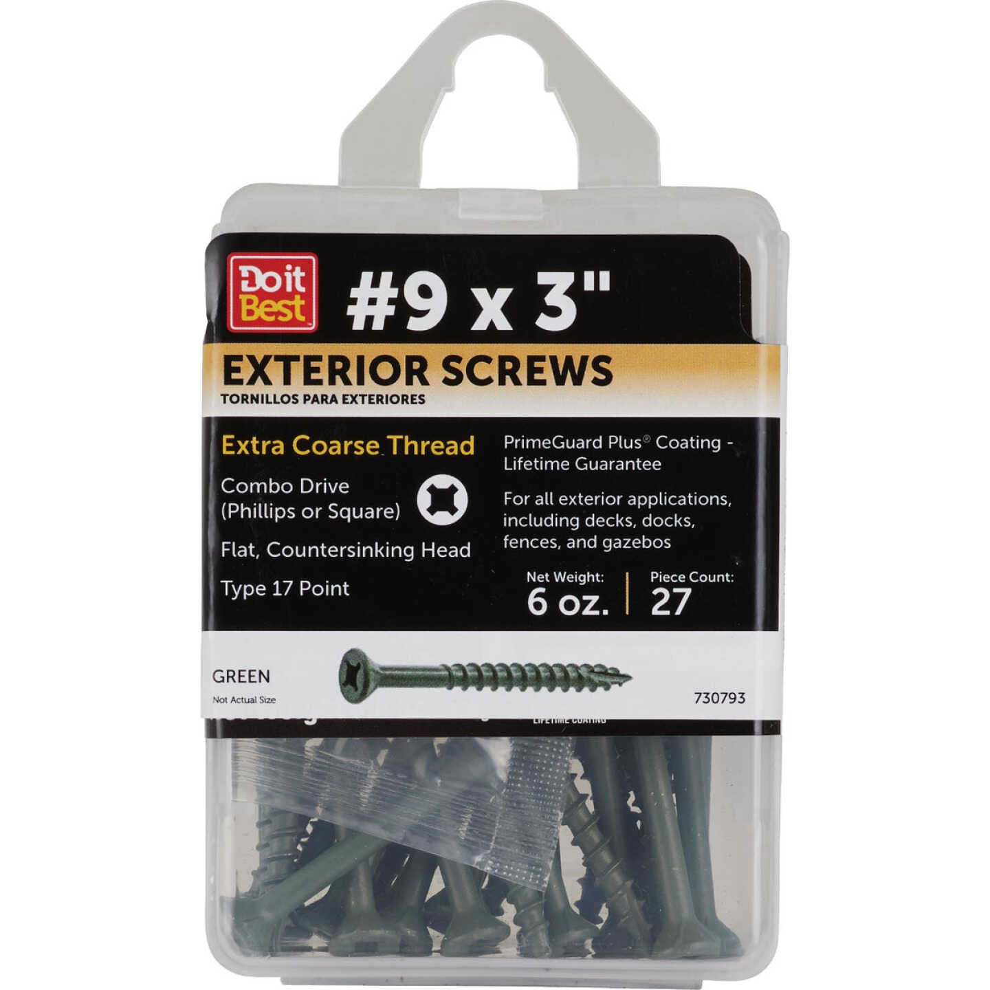 Do it #9 x 3 In. Primeguard Plus Premium-Coated Combo Bugle-Head Exterior Screw (6 Oz. Pack) Image 1