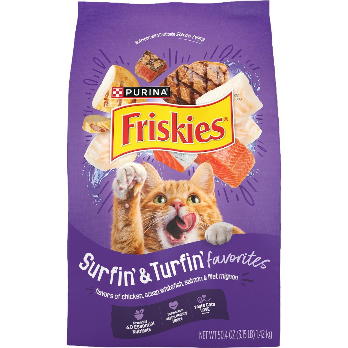 Purina Friskies 6.3 Lb. Surfin' & Turfin' Dry Cat Food