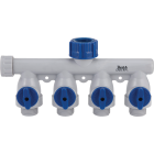 Best Garden Poly 4-Way Connector Hose Shutoff Manifold Image 1