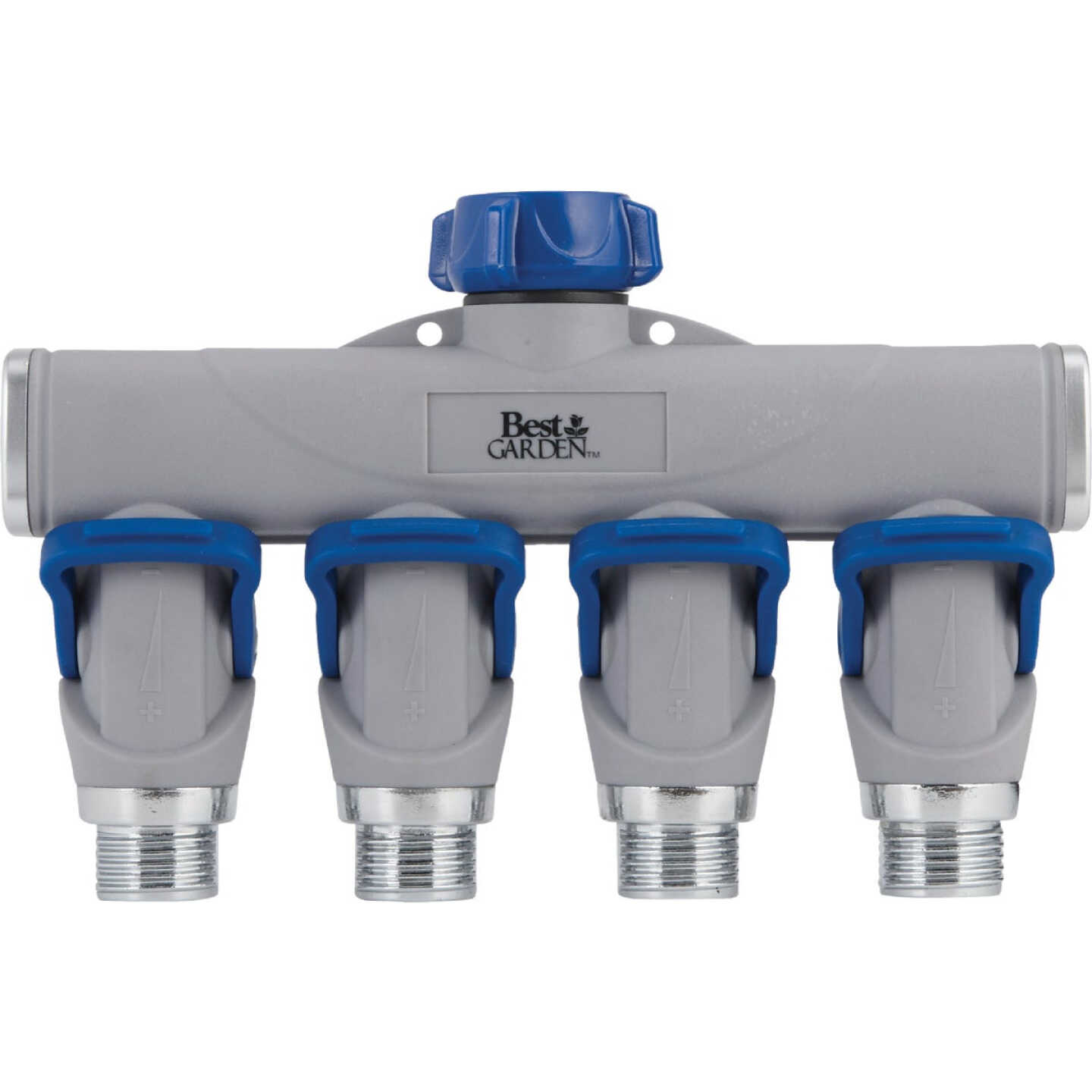 Best Garden Aluminum 4-Way Connector Hose Shutoff Manifold Image 3