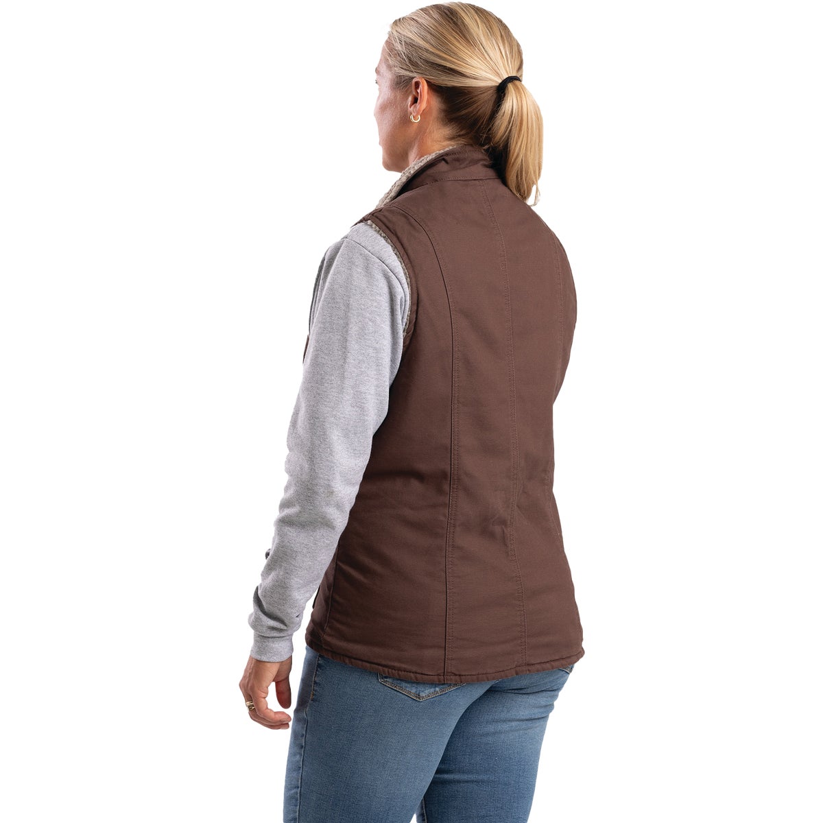 Berne Softstone Women's Small Tuscan Sherpa-Lined Vest Image 5