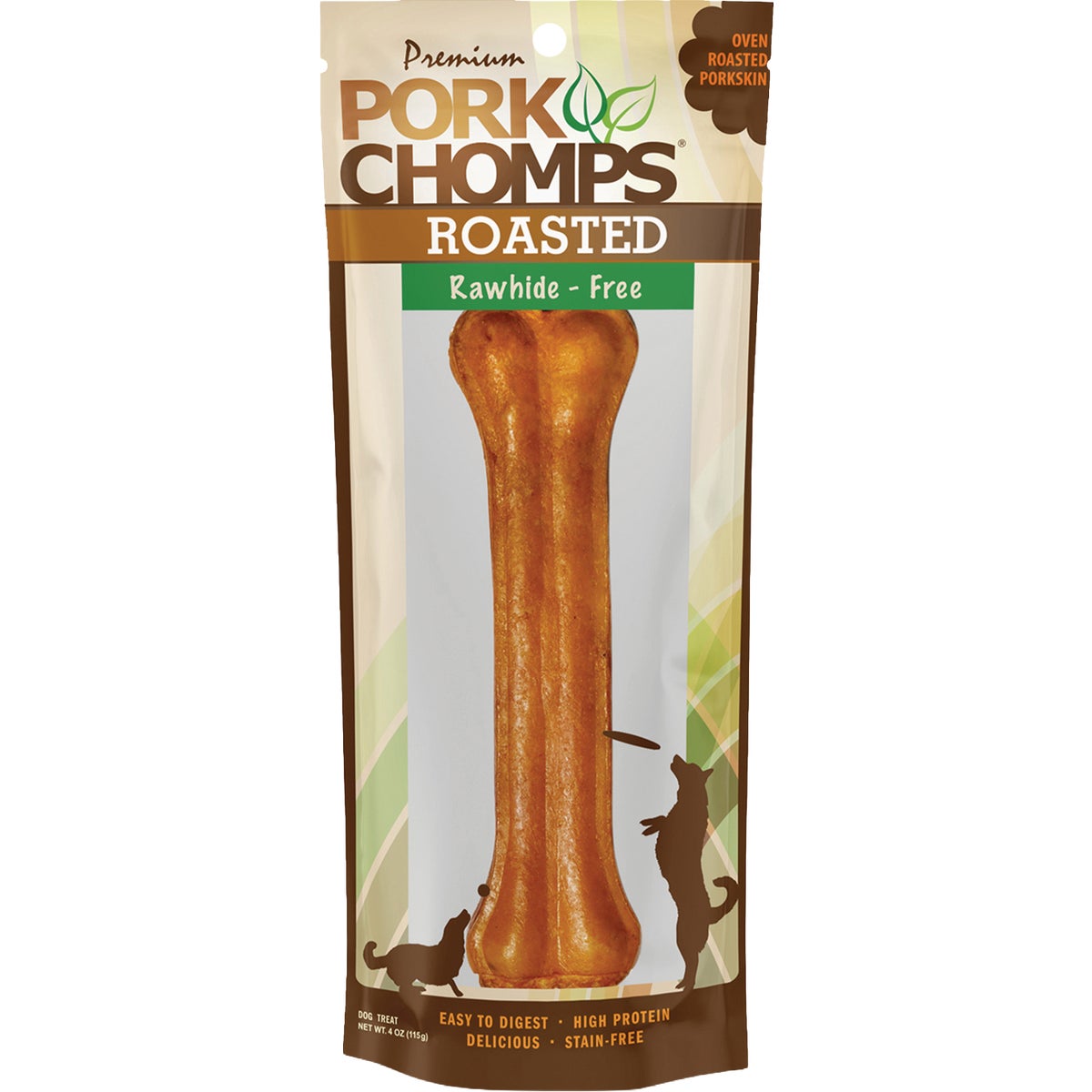 Pork Chomps 7 In. Roasted Pressed Pork Skin Dog Bone