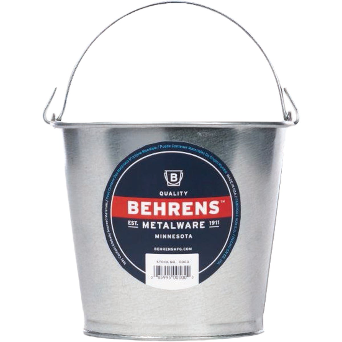 Behrens 2 Qt. Galvanized Steel Pail