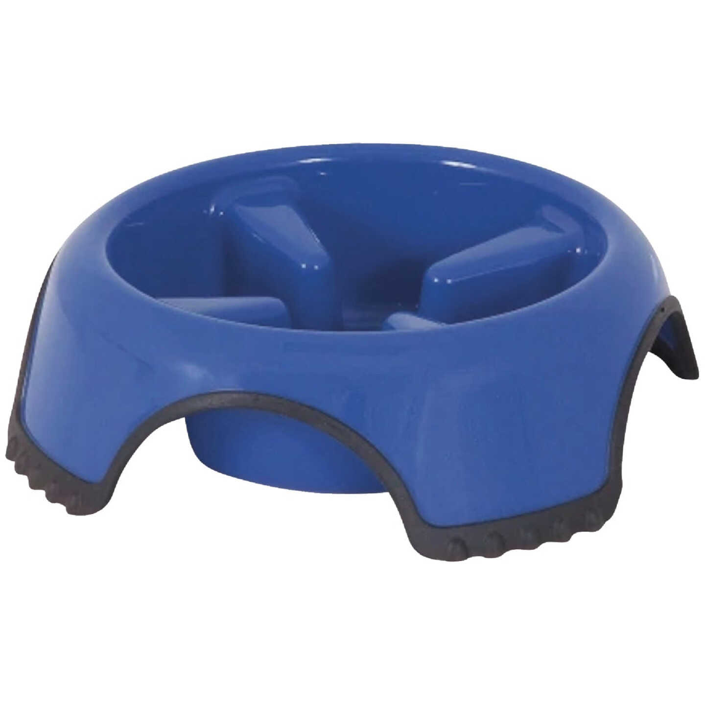 Aspen Pet Skid Stop Plastic Round Large Slow Feed Pet Food Bowl Image 1