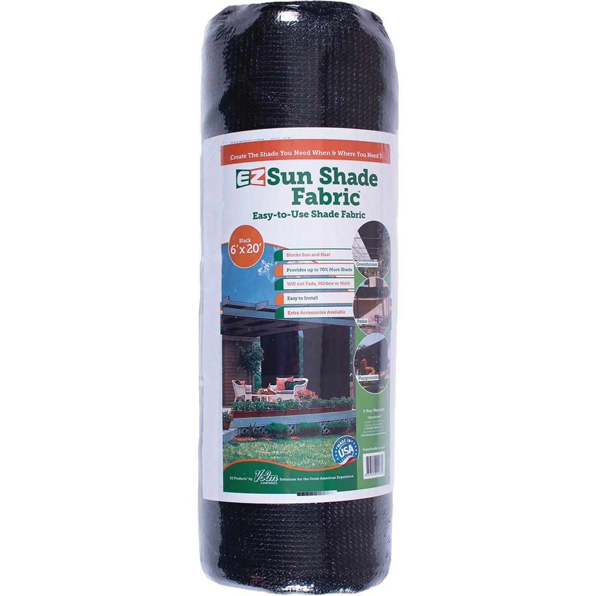 EZ Products 6 Ft. x 20 Ft. Black Sun Shade