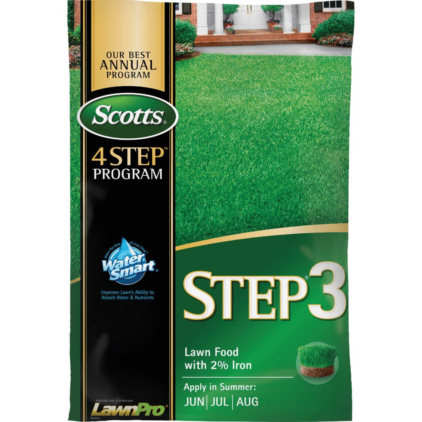 Scotts 4 Step Program Step 3 37.70 Lb. 15,000 Sq. Ft. Lawn Fertilizer with 2% Iron Image 1