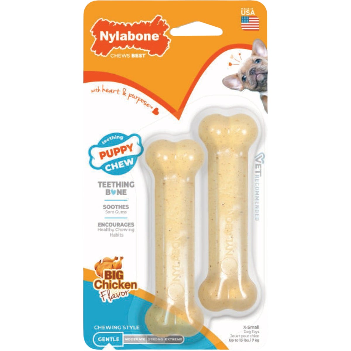 Nylabone Chicken XS Puppy Chew Treat (2-Count)