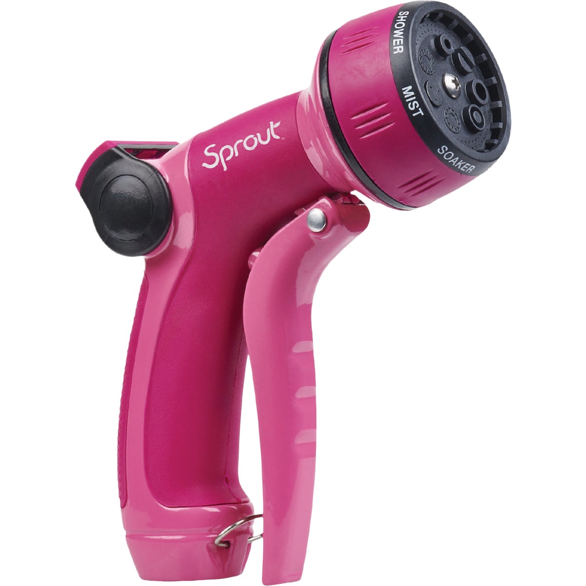Sprout 7-Pattern Raspberry Red Front-Trigger Metal Nozzle