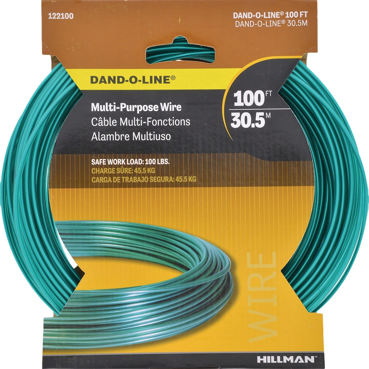 Hillman Dand-O-Line 100 Ft. Fiber Core Green Multi-Purpose Wire