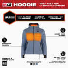 Milwaukee M12 Women's Medium Blue Full-Zip Heated Hoodie Kit Image 5
