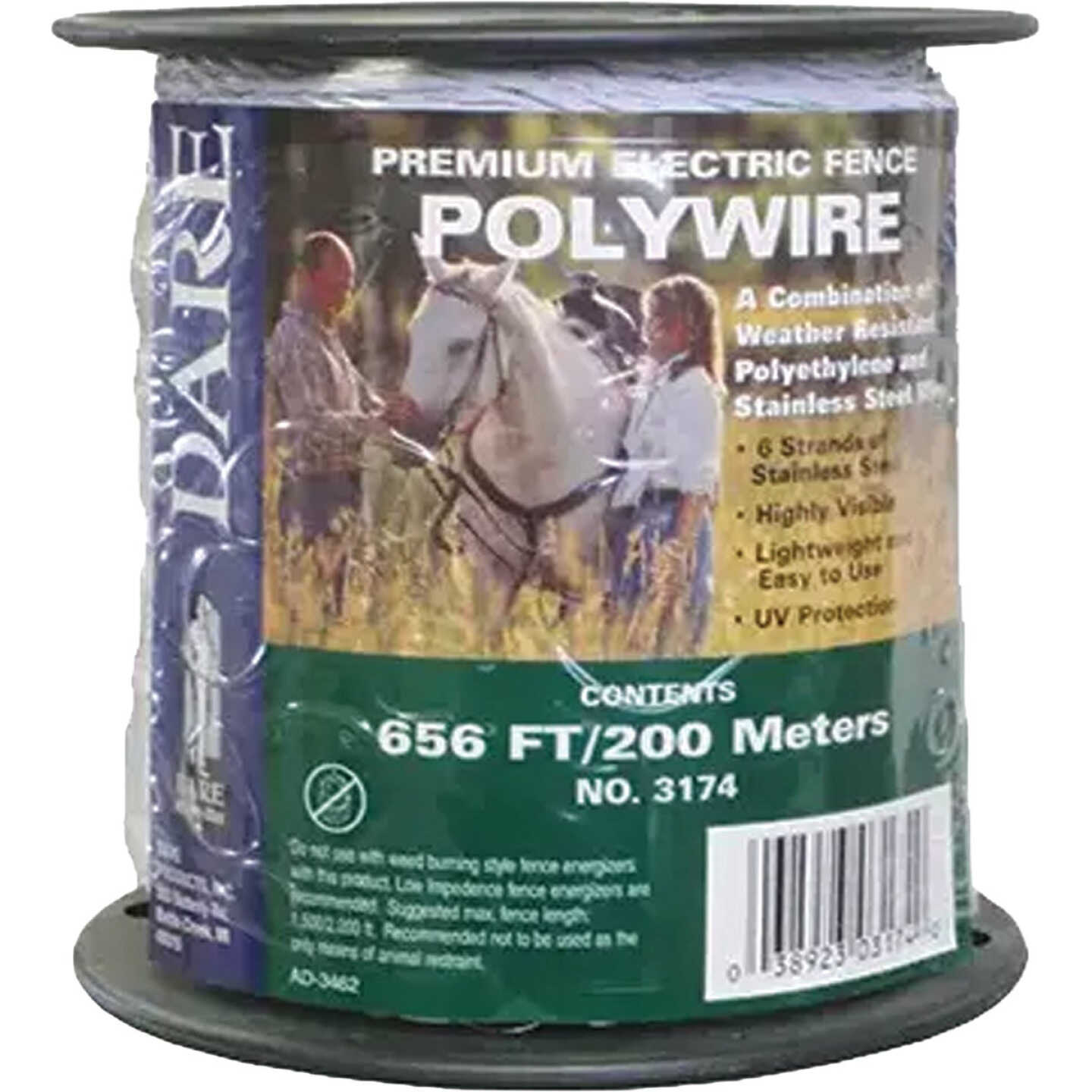 Dare 656 Ft. 150 Lb. Strength Heavy Duty Electric Fence Poly Wire Image 1