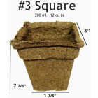 Summit CowPots #3 Square Cow Manure Grow Pot (12-Pack) Image 2