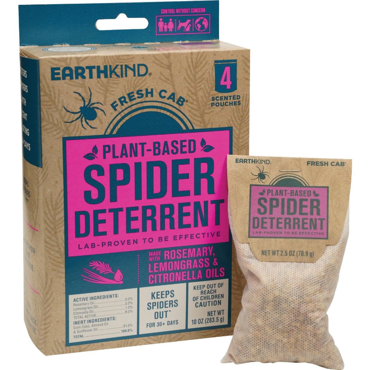 EarthKind Fresh Cab Spider Deterrent (4-Pack)
