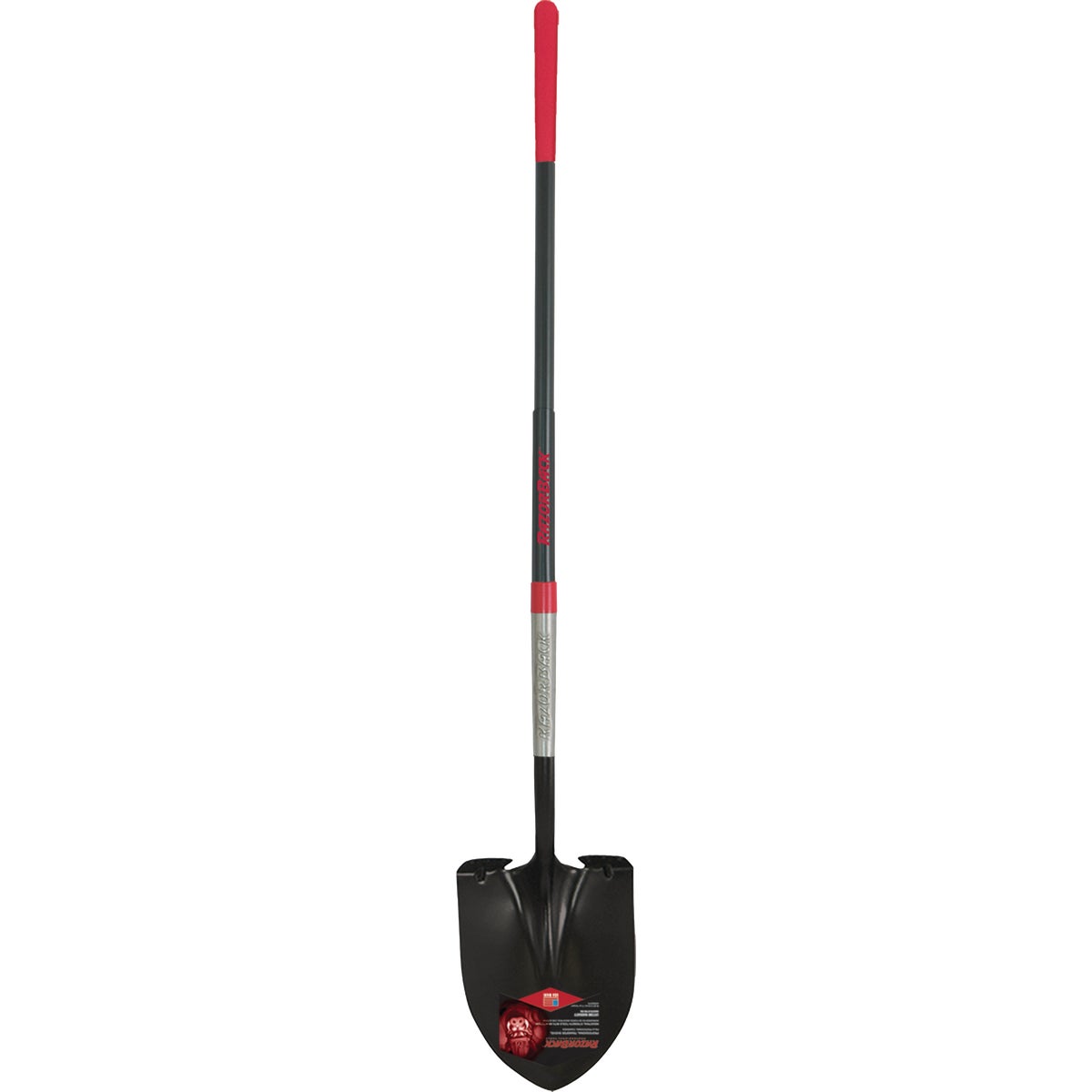 Razor-Back SuperSocket PowerStep Round Point Shovel with 48 In. Fiberglass Handle