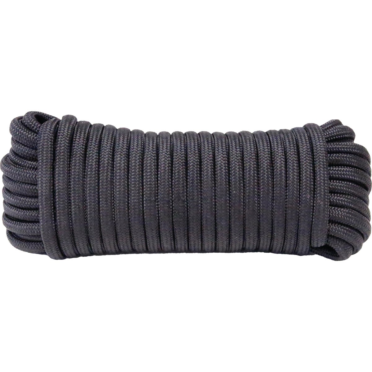 Richelieu 3/8 In. x 50 Ft. Black 32 Strand Diamond Braid Polypropylene Rope