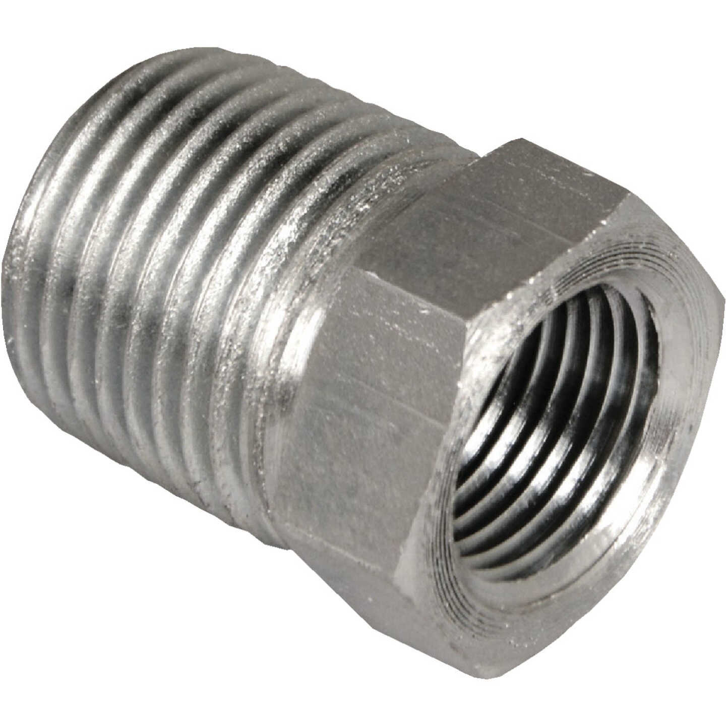 Apache 1/2 In. Male Pipe x 3/8 In. Female Pipe Reducer Bushing Hydraulic Hose Adapter Image 1