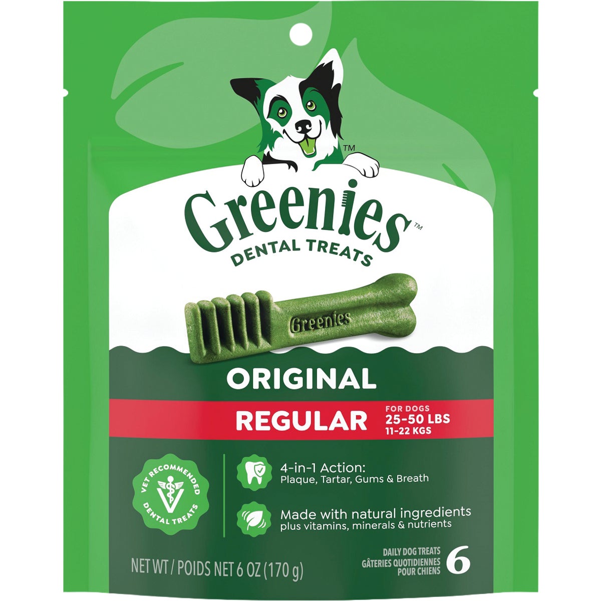 Greenies Regular Dog Dental Treat (6-Pack)