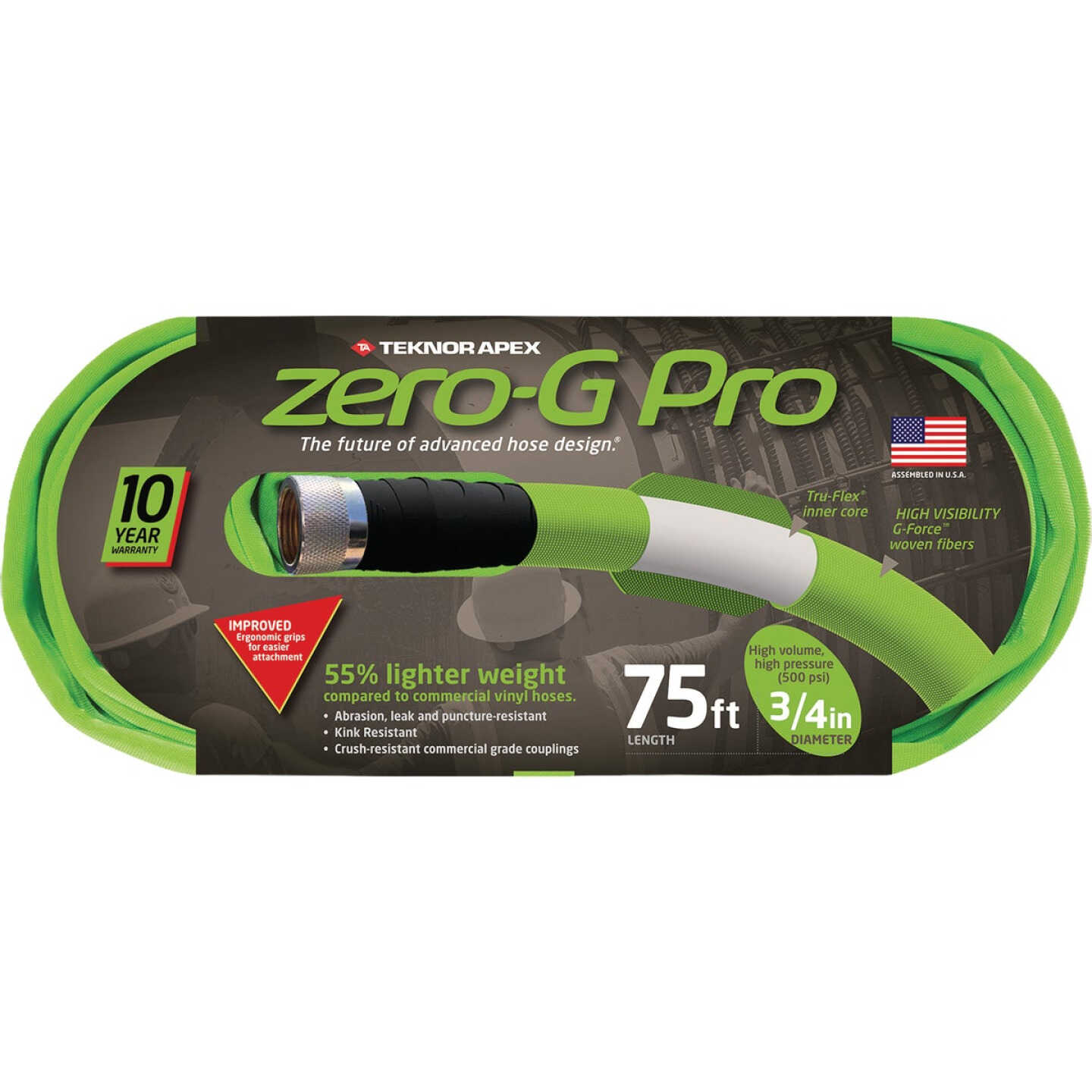 Teknor Apex Zero-G Pro 3/4 In. Dia. x 50 Ft. Drinking Water Safe Garden Hose Image 4