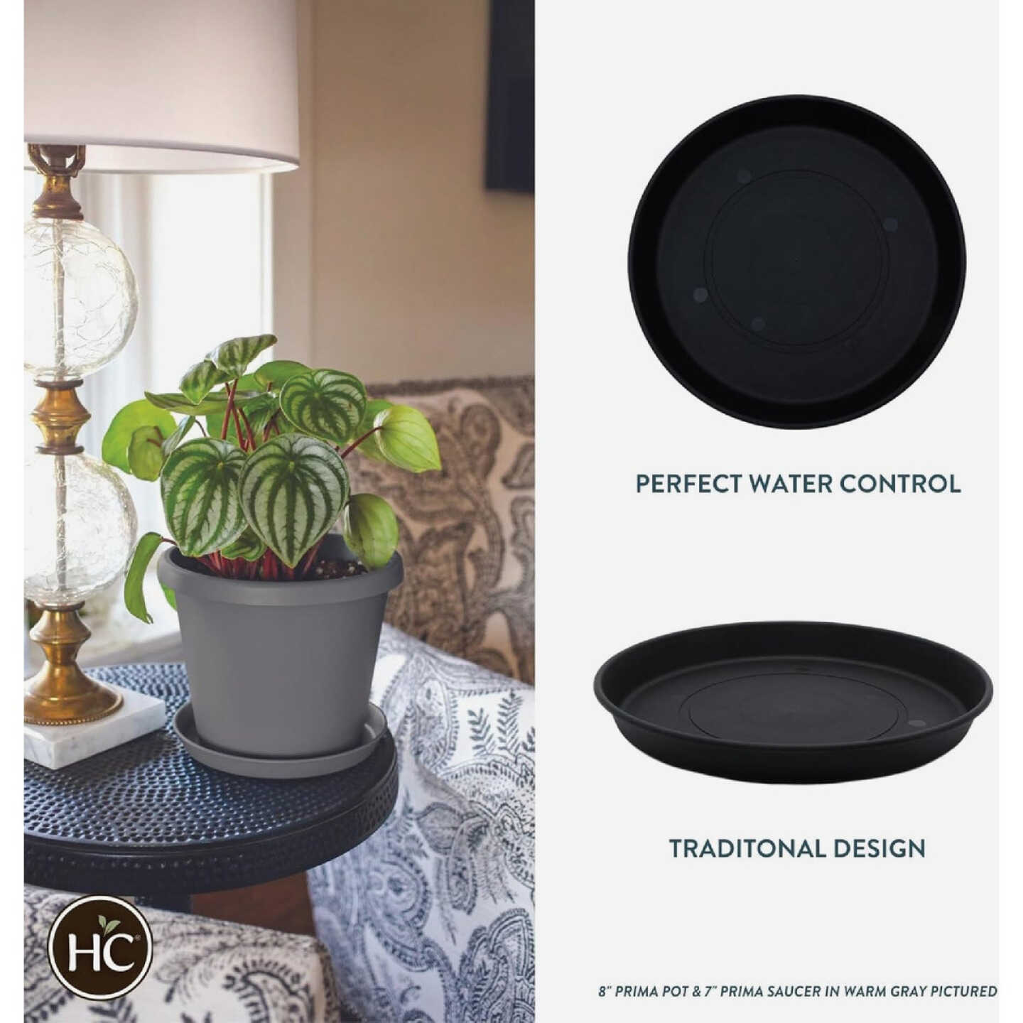 HC Companies 10 In. Warm Gray Classic Saucer Image 2