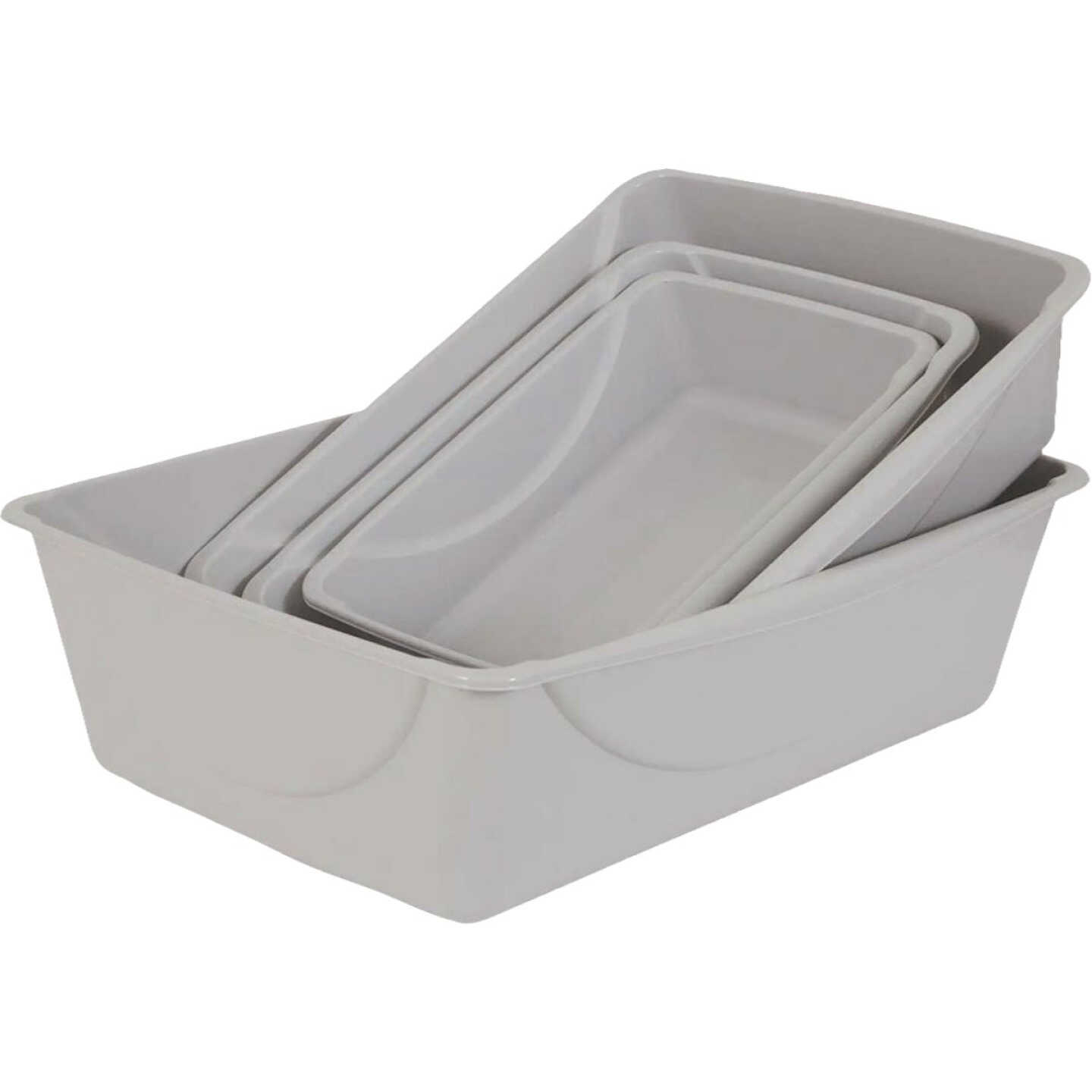 Petmate Medium Gray Cat Litter Pan Image 1