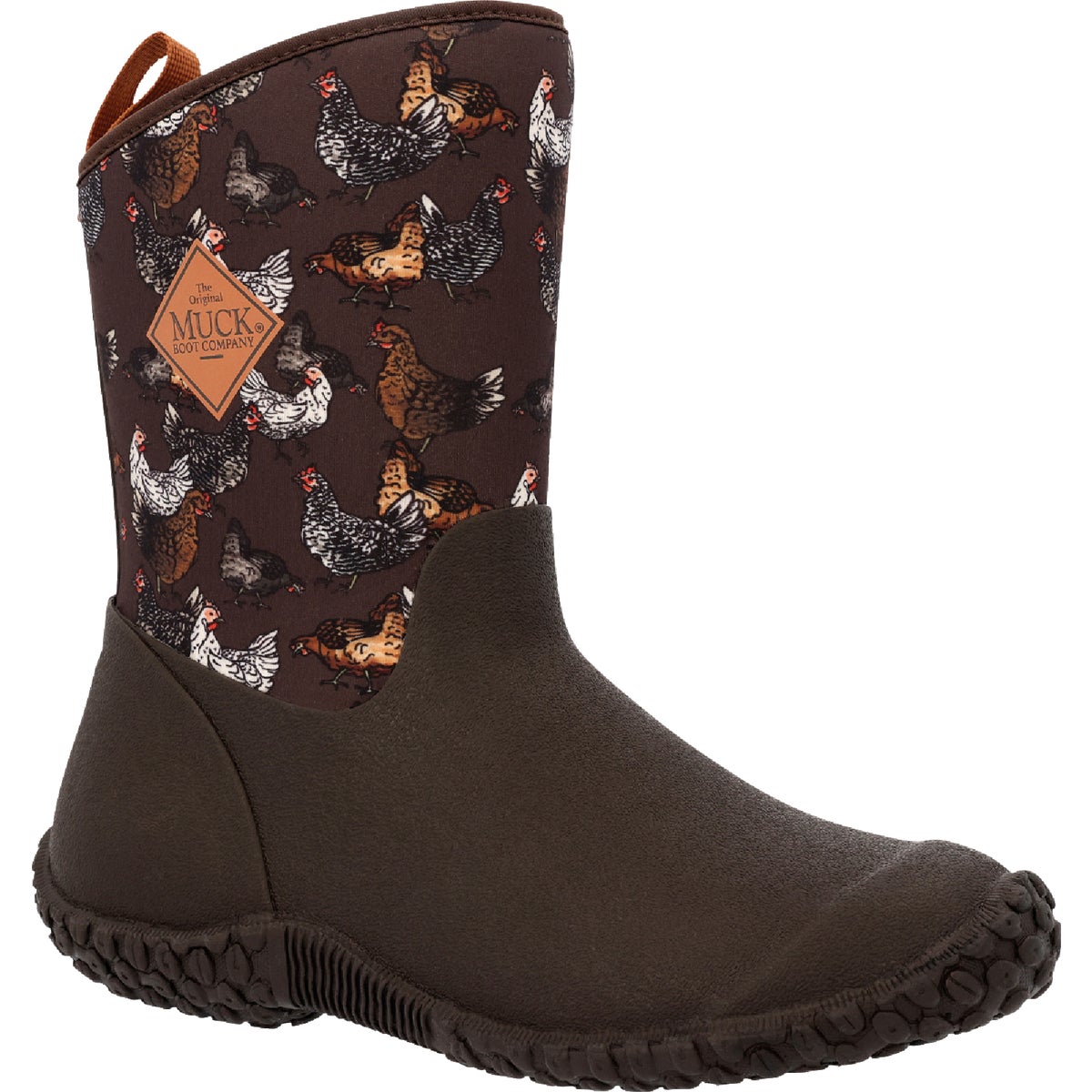 The Muck Boot Company Muckster II Women's Brown Chicken Print Mid Boot, Size 7