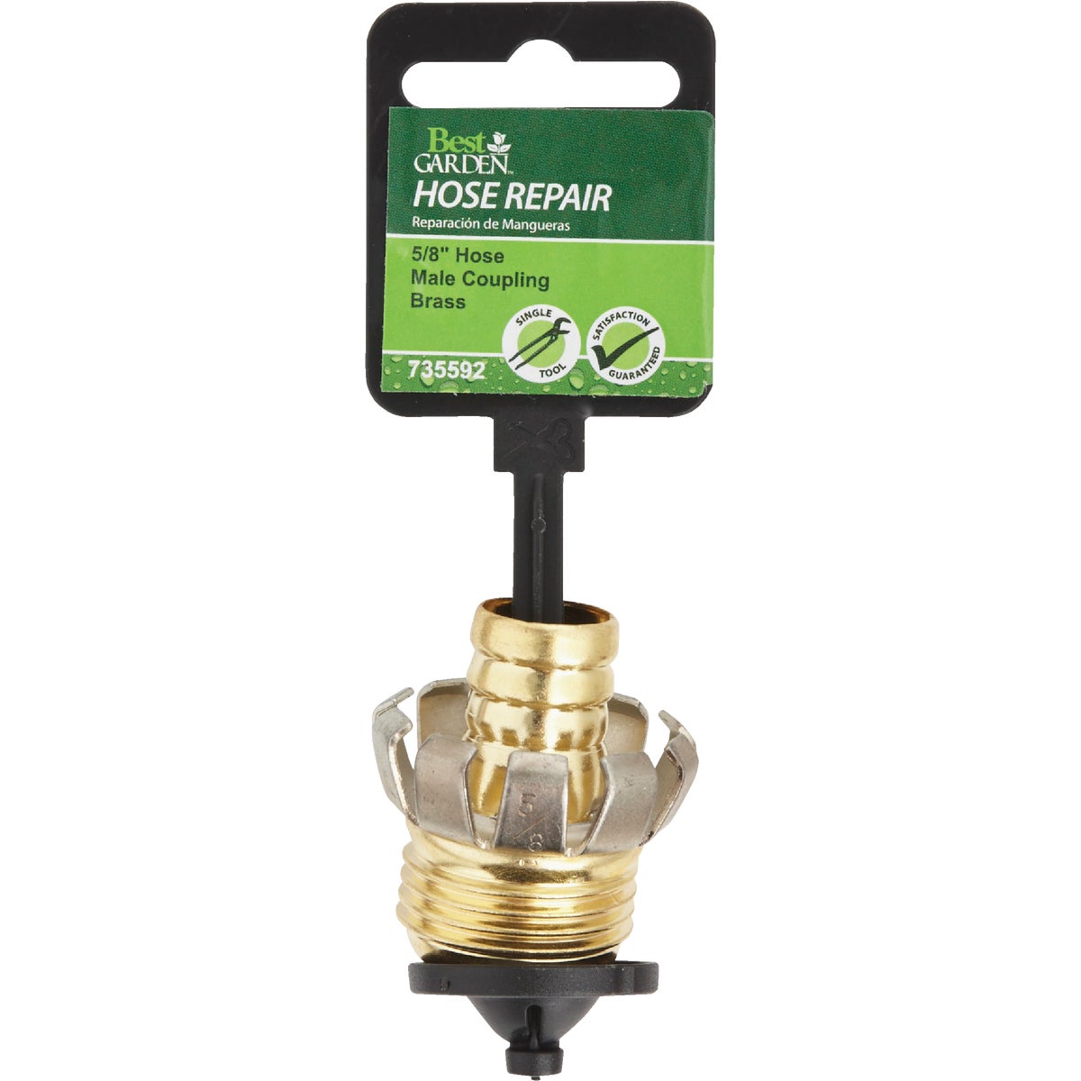 Best Garden 5/8 In. Male Brass Hose Coupling Mender Image 2