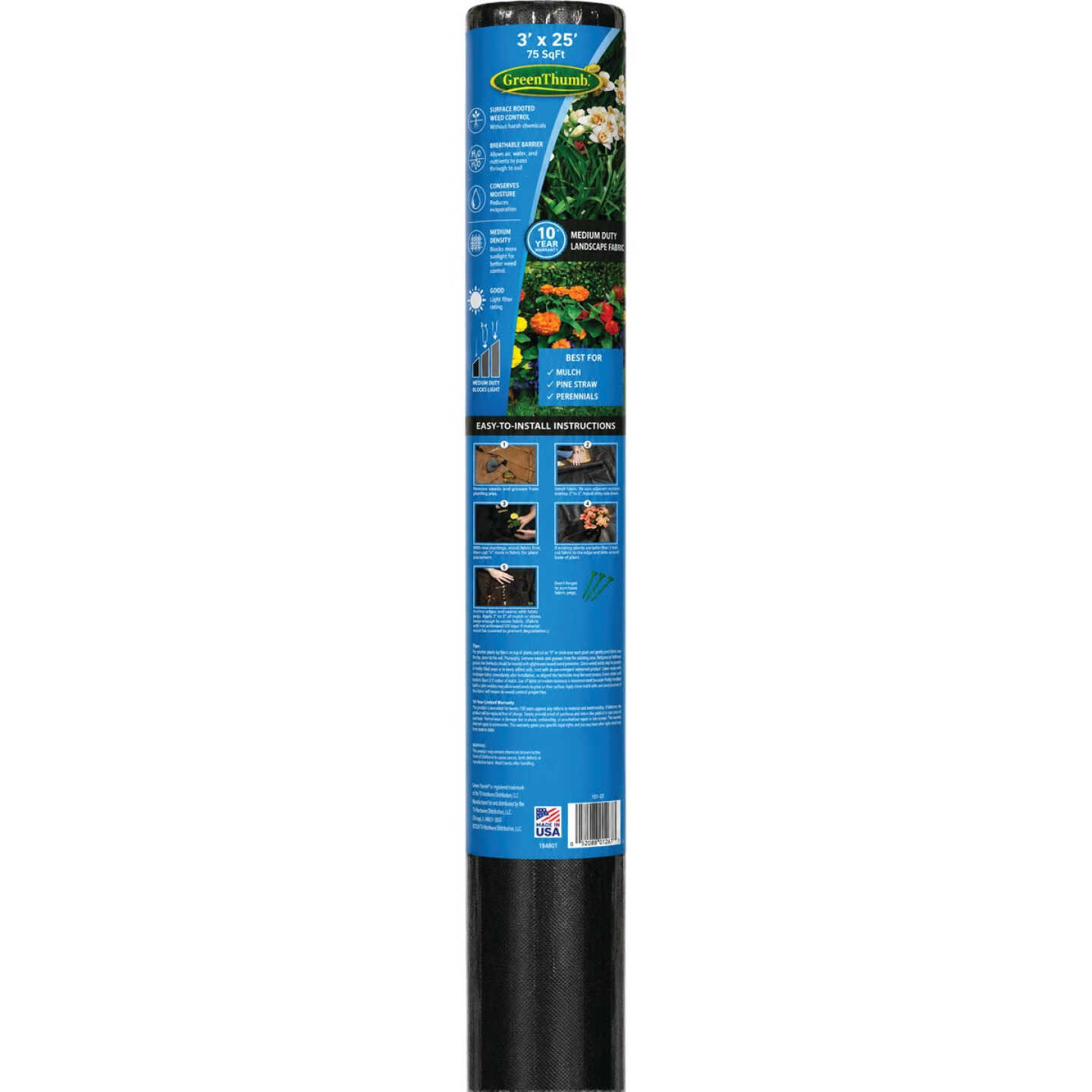 Green Thumb 3 Ft. x 25 Ft. 10 Year Landscape Fabric Image 1