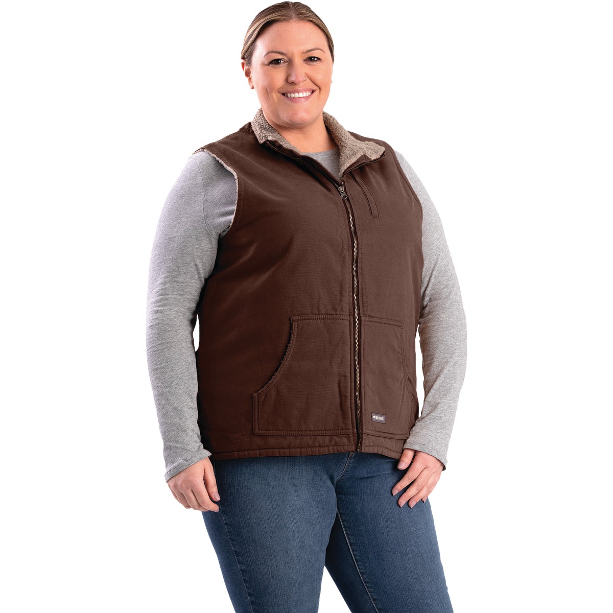 Berne Softstone Women's Medium Tuscan Sherpa-Lined Vest