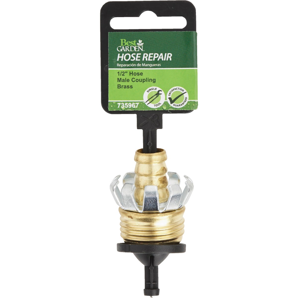 Best Garden 1/2 In. Male Brass Hose Coupling Mender Image 2