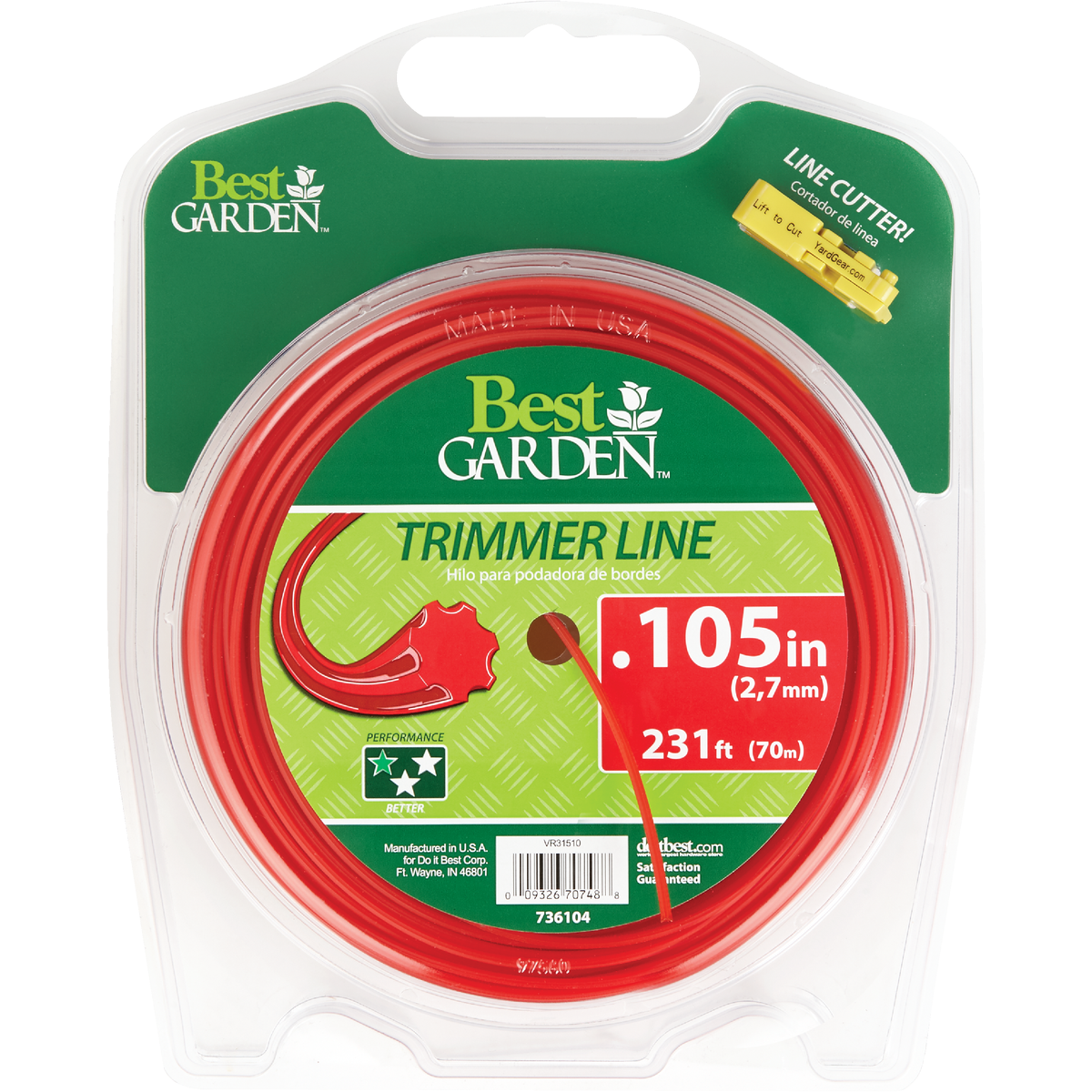 Best Garden 0.105 In. x 231 Ft. Universal Geared Trimmer Line