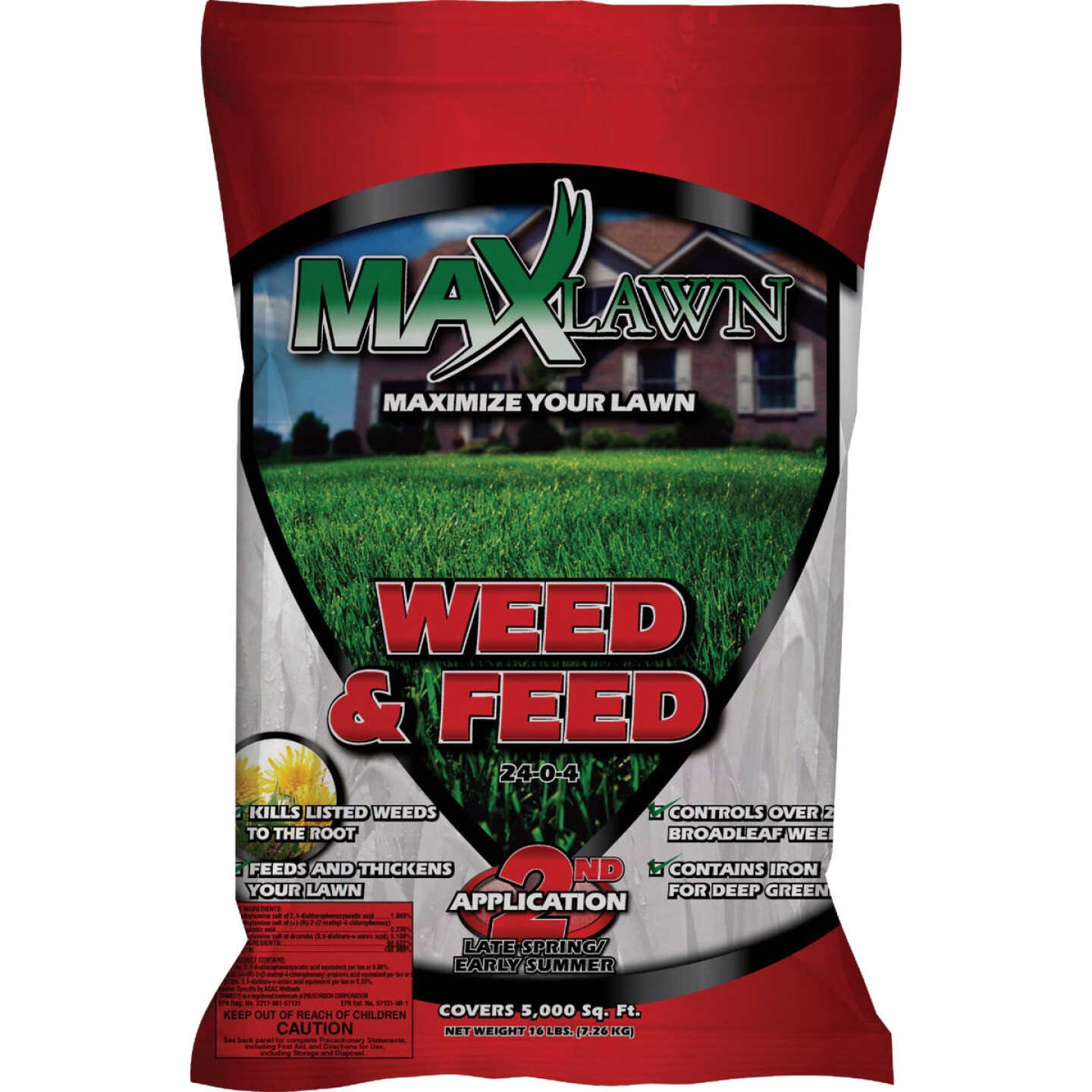 MaxLawn Weed & Feed 5000 Sq. Ft. 24-0-4 Lawn Food Image 1