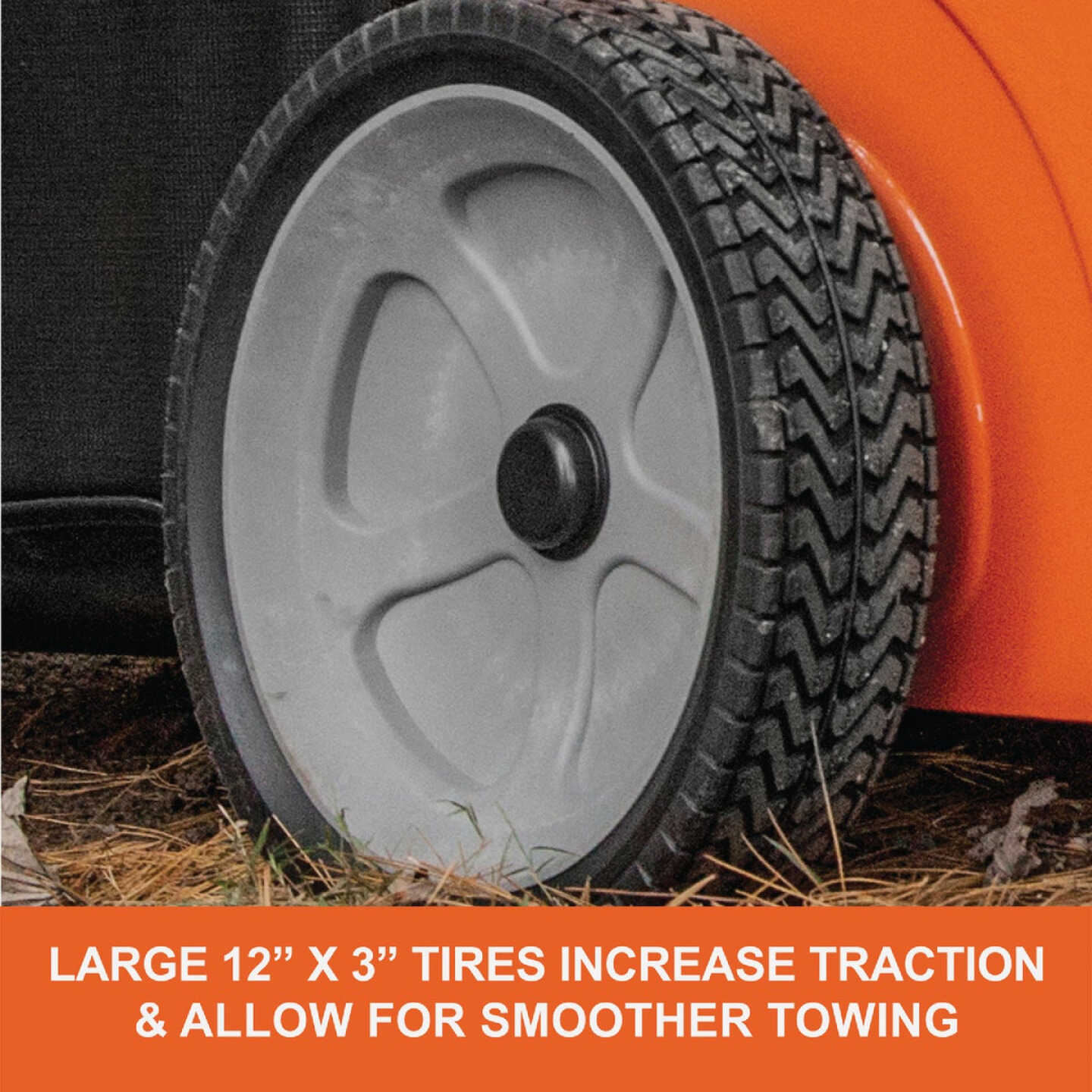 Agri-Fab 44 In. Wide Offset Steel Tow-Behind Lawn Sweeper Image 4