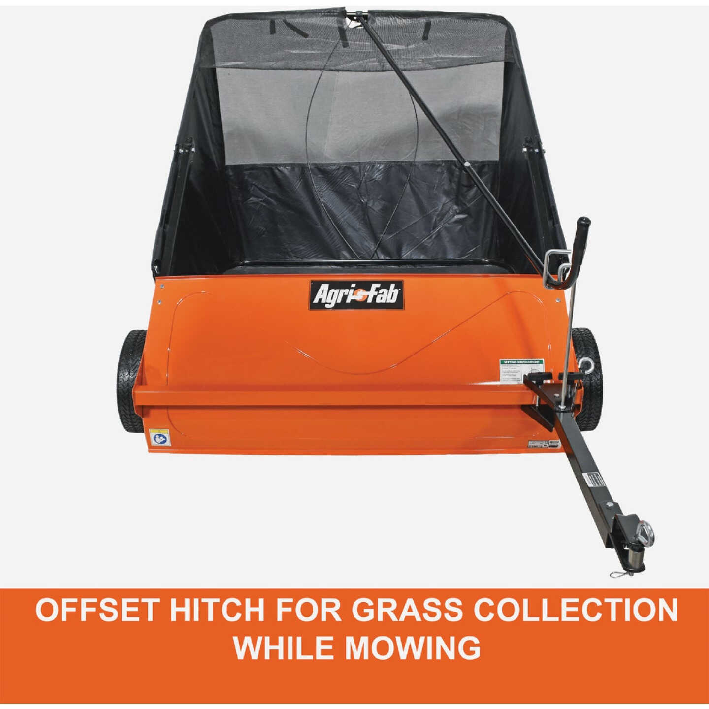 Agri-Fab 44 In. Wide Offset Steel Tow-Behind Lawn Sweeper Image 5