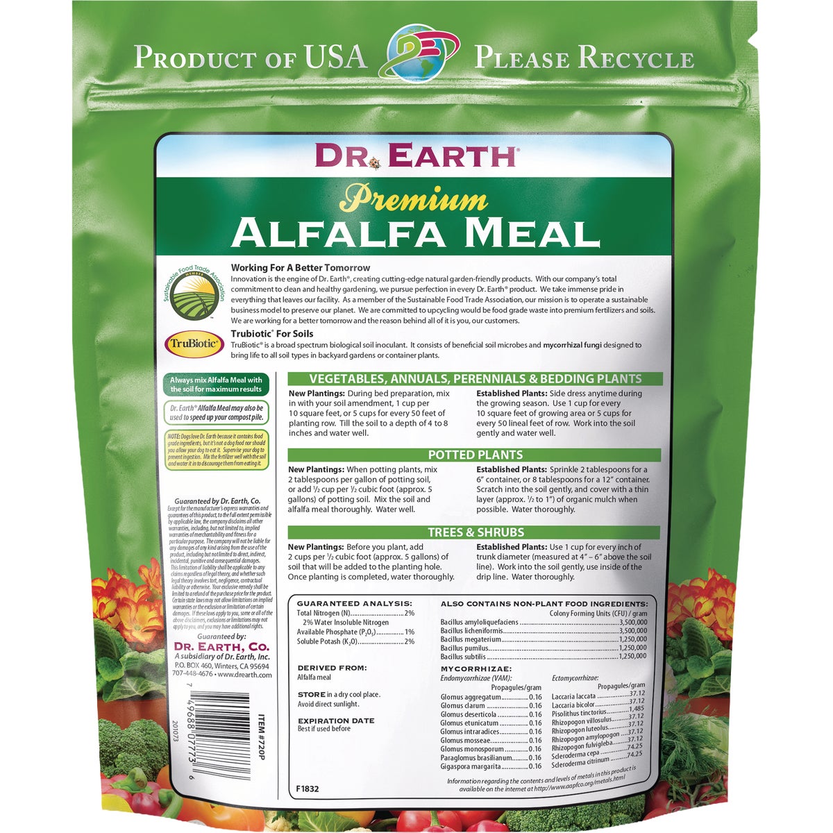 Dr. Earth 3 Lb. 2-1-2 Alfalfa Meal Organic Fertilizer Image 2