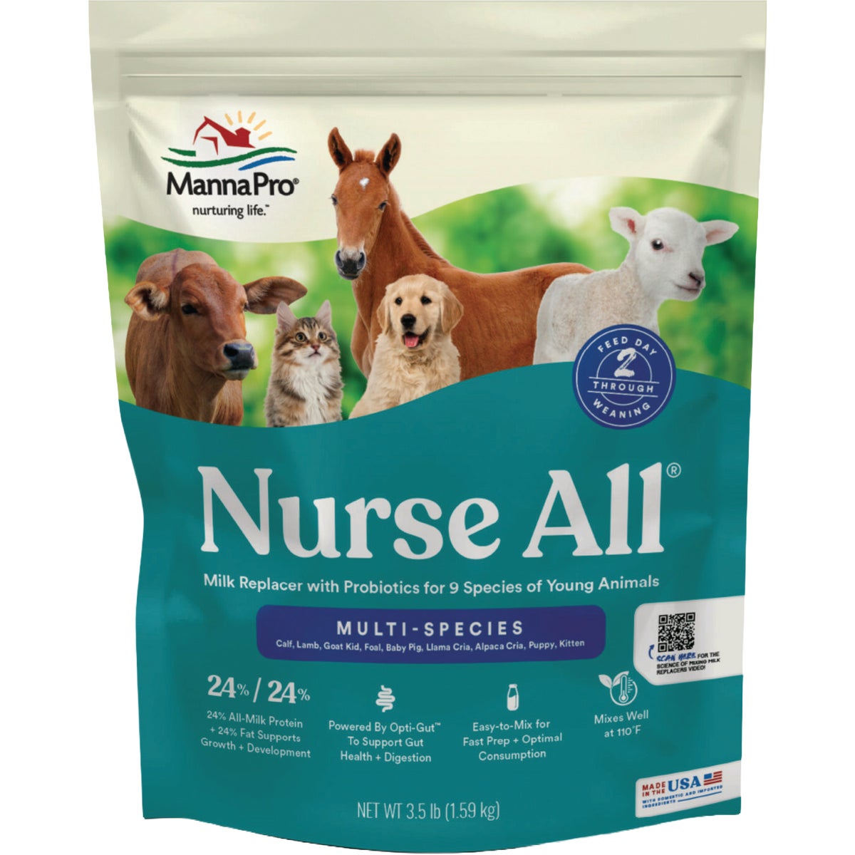 Manna Pro Nurse All 3.5 Lb. Multi-Species Milk Replacer