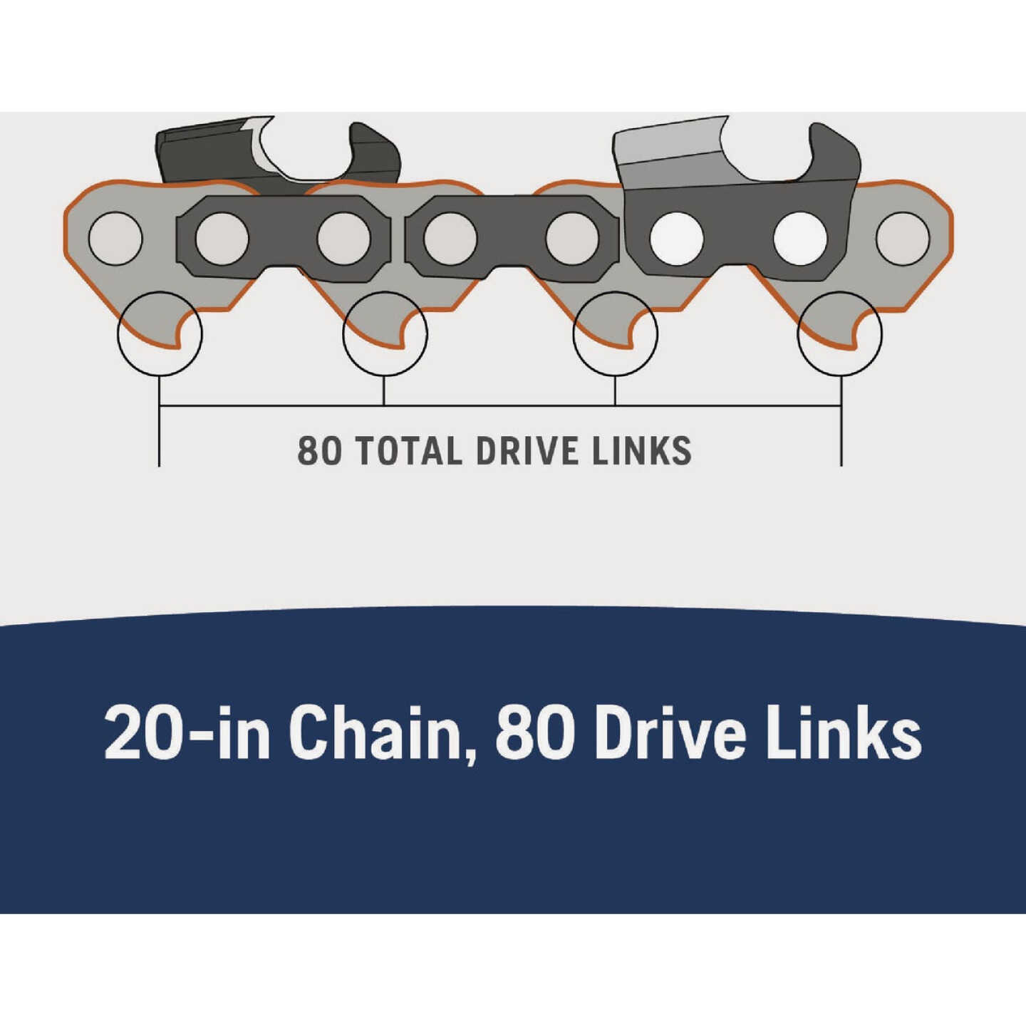 Husqvarna X-Cut 20 In. 80-Link Chainsaw Chain Image 2