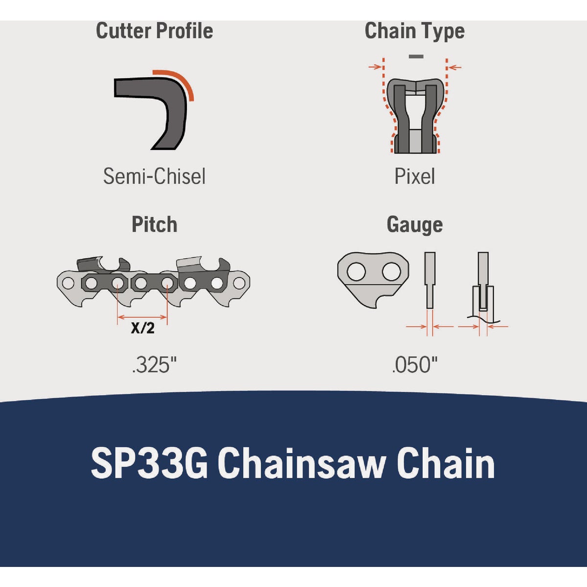 Husqvarna X-Cut 20 In. 80-Link Chainsaw Chain Image 3