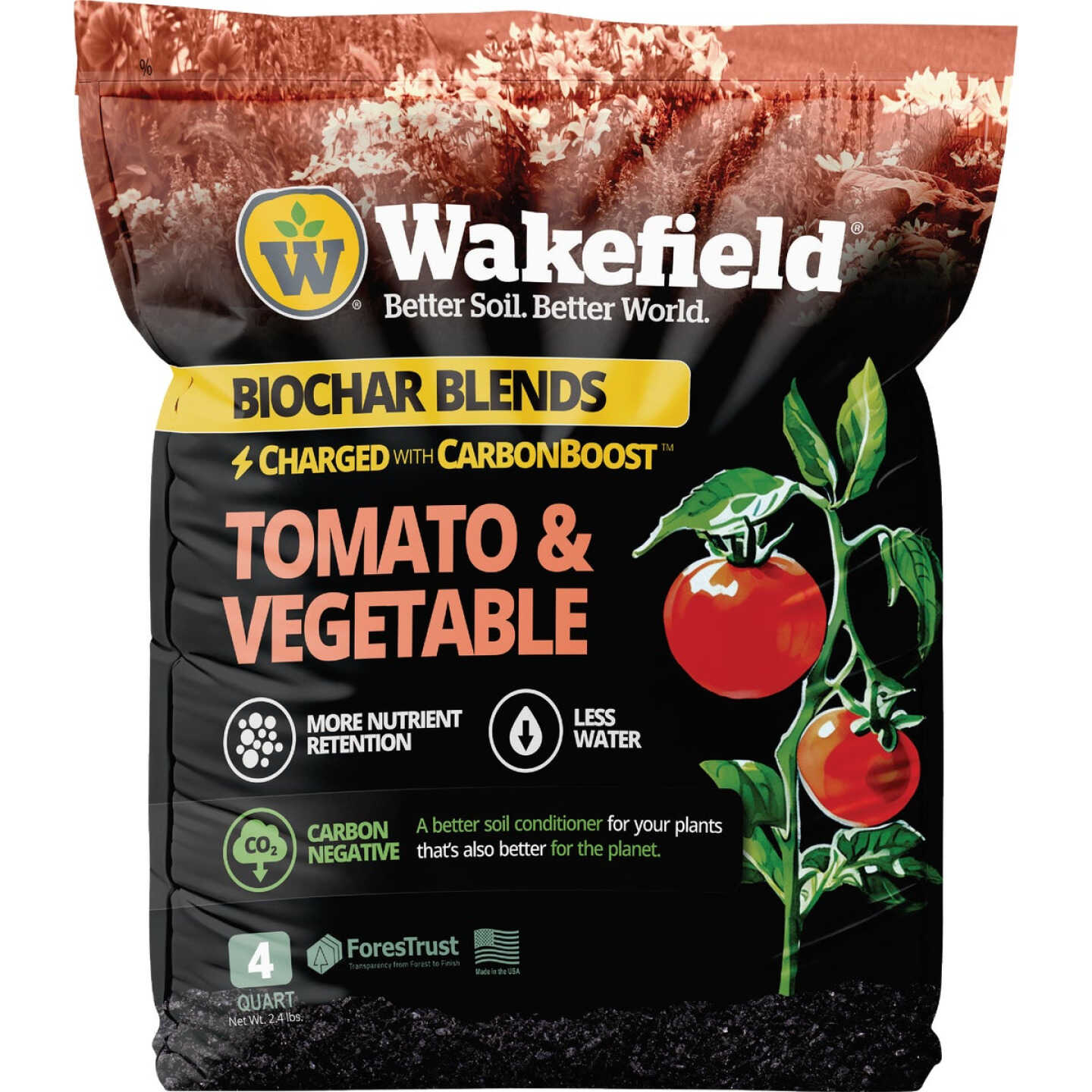 Wakefield Biochar 4 Qt. Tomato & Vegetable Soil Mix Image 1