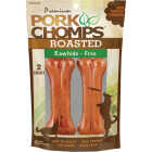 Pork Chomps 4.5 In. Roasted Pressed Pork Skin Dog Bone (2-Pack) Image 1
