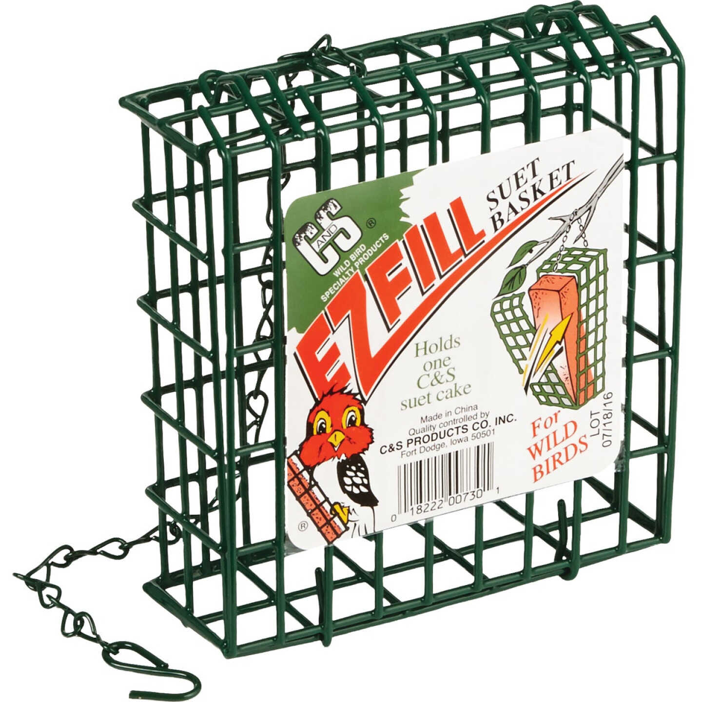 C&S EZ Fill 8 Oz. Single Suet Basket Image 1