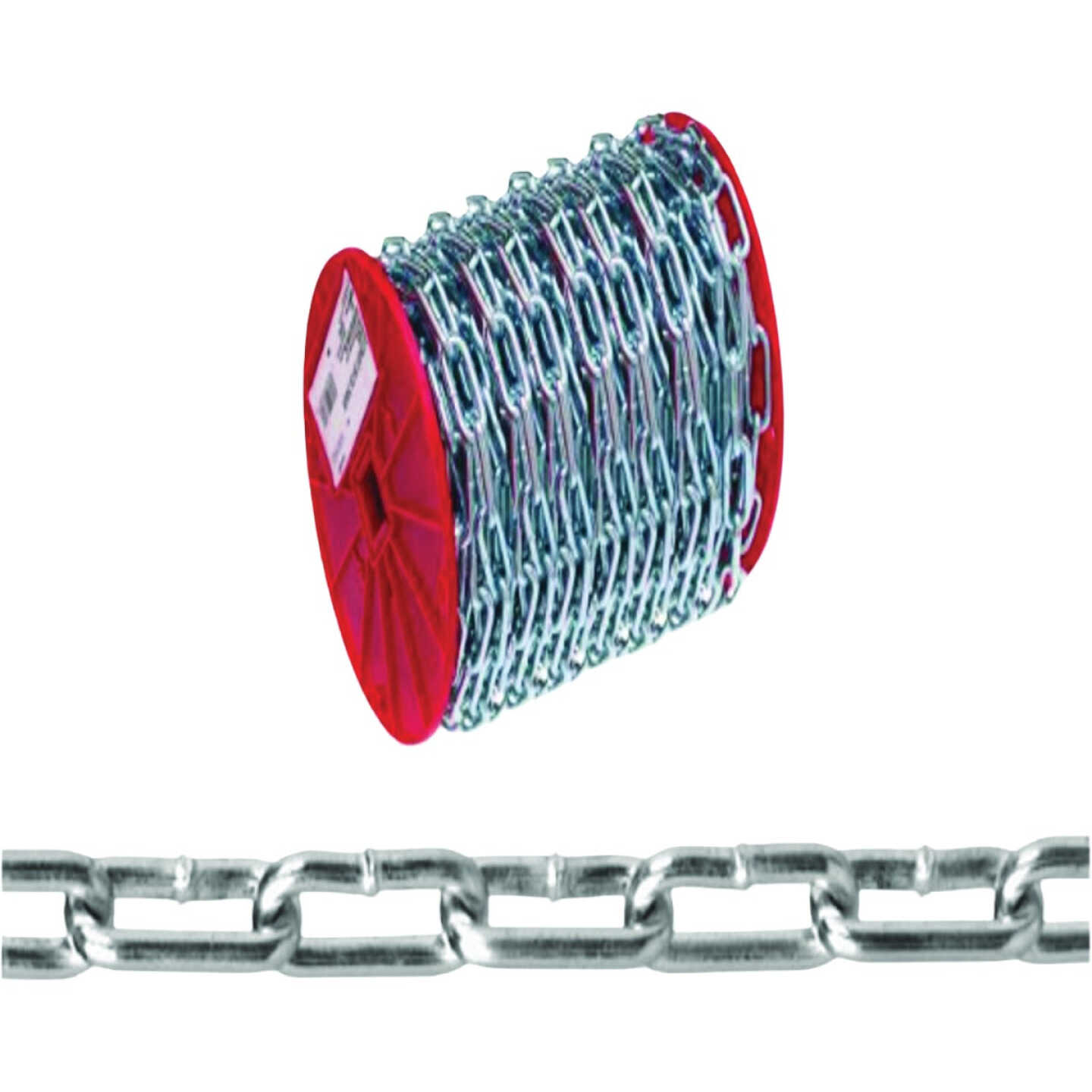 Campbell 2/0 x 125 Ft. Bright Zinc Straight Link Coil Chain Image 1