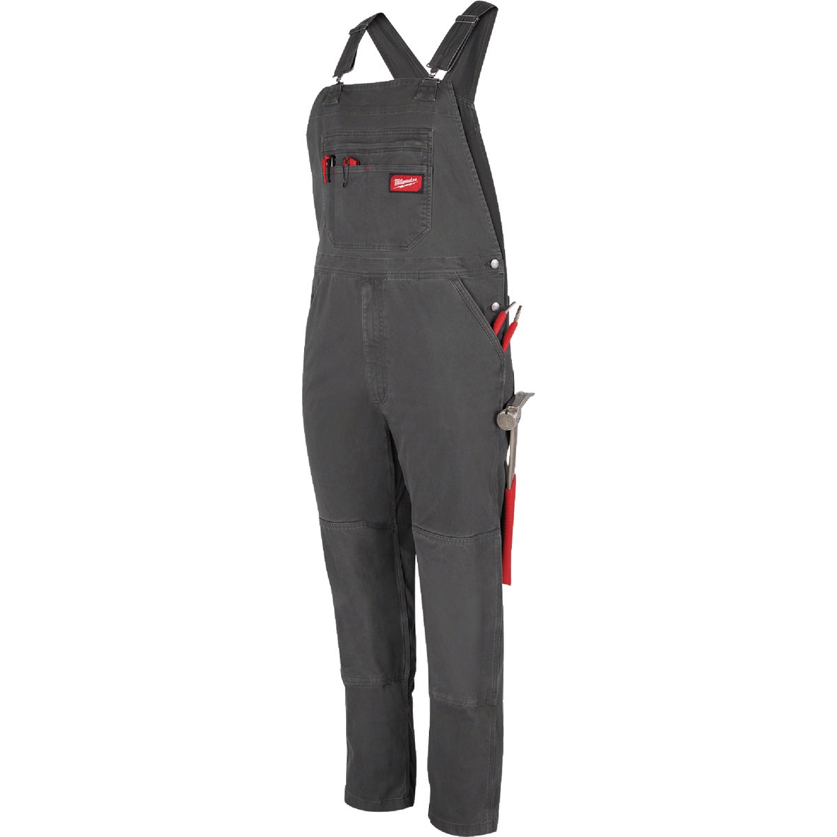 Milwaukee FREEFLEX Men's 36x32 Gray Unlined Bib Overalls Image 6